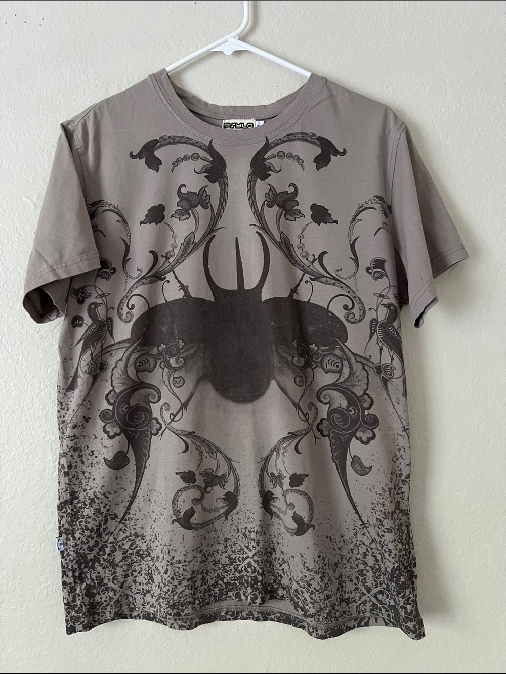 NWOT PSYLO 100% Organic Cotton Beetle T-Shirt Gray Size 3 (L)